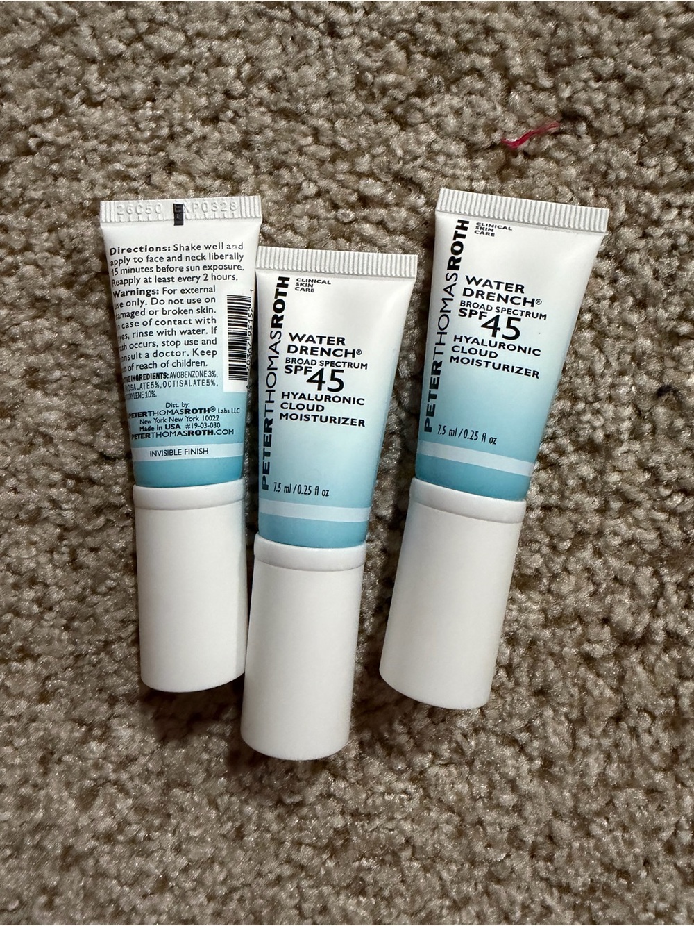 3 Peter Thomas Roth Water Drench Hyaluronic Cloud Moisturizer SPF 45 0.25 Oz